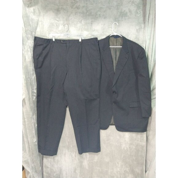Burberry Suit Mens Jacket 54XL Pants 48x30 Charcoal Gray...